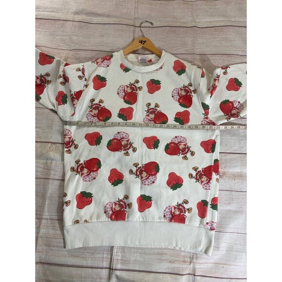 Strawberry Shortcake Women's All Over Print Long Sleeve Sweater - Medium - Picture 8 of 13
